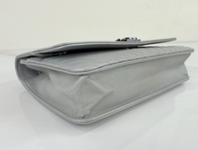 CHANEL WOC BOY V STITCH LAMBSKIN METALLIC GREY WITH GUNMETAL HARDWARE