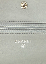 CHANEL WOC BOY V STITCH LAMBSKIN METALLIC GREY WITH GUNMETAL HARDWARE