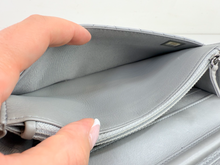 CHANEL WOC BOY V STITCH LAMBSKIN METALLIC GREY WITH GUNMETAL HARDWARE