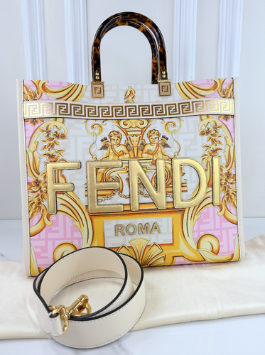 *DEAL OF THE DAY* FENDI FENDACE SUNSHINE SHOPPER TOTE LIMITED EDITION
