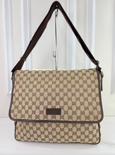 GUCCI GG CANVAS FLAP MESSENGER BAG