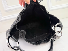GUCCI DRAWSTING HOBO BRAIDED HANDLE LARGE IN BLACK