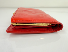 LOUIS VUITTON WALLET FRENCH PURSE COMPACT VERNIS RED
