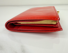 LOUIS VUITTON WALLET FRENCH PURSE COMPACT VERNIS RED