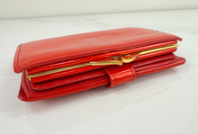 LOUIS VUITTON WALLET FRENCH PURSE COMPACT VERNIS RED