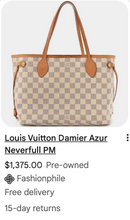 LOUIS VUITTON NEVERFULL PM AZUR