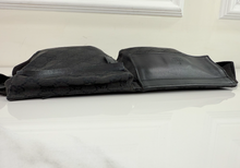 GUCCI BELT BAG GG WEB DOUBLE POCKET IN ALL BLACK
