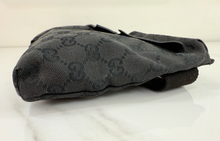 GUCCI BELT BAG GG WEB DOUBLE POCKET IN ALL BLACK