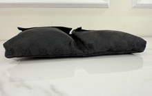 GUCCI BELT BAG GG WEB DOUBLE POCKET IN ALL BLACK