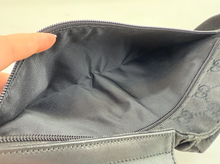 GUCCI BELT BAG GG WEB DOUBLE POCKET IN ALL BLACK