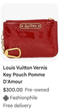 LOUIS VUITTON KEY POUCH LARGE VERNIS BLUE NUIT