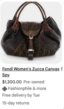 FENDI ZUCCA NAPPA NUVOLATA VITELLO TORTUGA SPY BAG