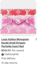 LOUIS VUITTON ESCALE SMALL KIRIGAMI POUCH / CARD HOLDER