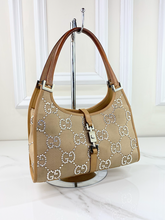 GUCCI JACKI JUMBO GG KHAKI CRYSTAL