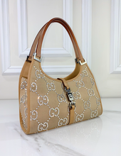 GUCCI JACKI JUMBO GG KHAKI CRYSTAL