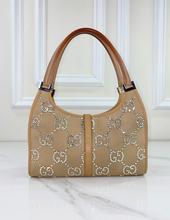 GUCCI JACKI JUMBO GG KHAKI CRYSTAL