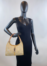 GUCCI JACKI JUMBO GG KHAKI CRYSTAL