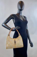 GUCCI JACKI JUMBO GG KHAKI CRYSTAL