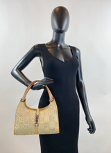 GUCCI JACKI JUMBO GG KHAKI CRYSTAL