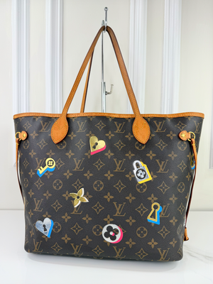 LOUIS VUITTON NEVERFULL MM MONOGRAM LOVE LOCKS LIMITED EDITION