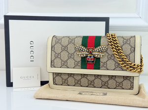 GUCCI GG SUPREME WEB QUEEN MARGARET WOC