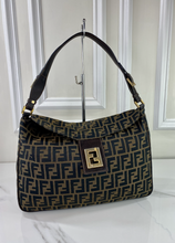 FENDI VINTAGE MAMA BAGUETTE ZUCCA FLAP LARGE HOBO