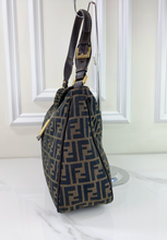 FENDI VINTAGE MAMA BAGUETTE ZUCCA FLAP LARGE HOBO