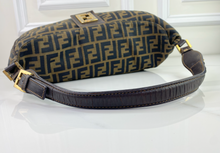 FENDI VINTAGE MAMA BAGUETTE ZUCCA FLAP LARGE HOBO
