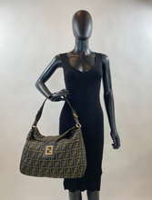 FENDI VINTAGE MAMA BAGUETTE ZUCCA FLAP LARGE HOBO