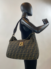 FENDI VINTAGE MAMA BAGUETTE ZUCCA FLAP LARGE HOBO