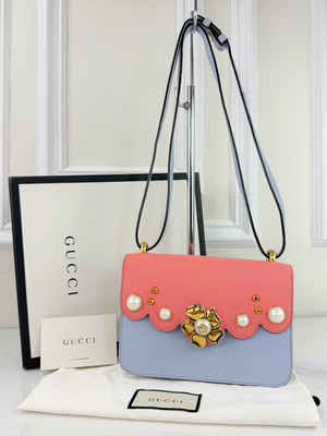 GUCCI PEARLY PEONY SHOULDER BAG / CROSSBODY