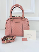 GUCCI MICROGUSSISSIMA MINI DOME BAG IN PINK