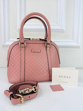GUCCI MICROGUSSISSIMA MINI DOME BAG IN PINK