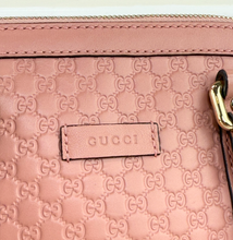 GUCCI MICROGUSSISSIMA MINI DOME BAG IN PINK