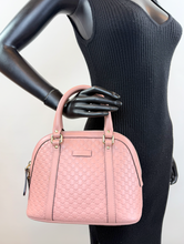 GUCCI MICROGUSSISSIMA MINI DOME BAG IN PINK
