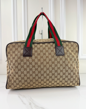 GUCCI CARRY ALL WEB DUFFLE BAG