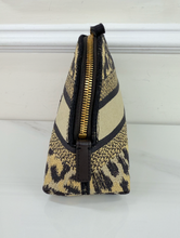DIOR LARGE EMBROIDERED COSMETIC CASE IN LEOPARD