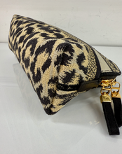 DIOR LARGE EMBROIDERED COSMETIC CASE IN LEOPARD