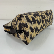 DIOR LARGE EMBROIDERED COSMETIC CASE IN LEOPARD