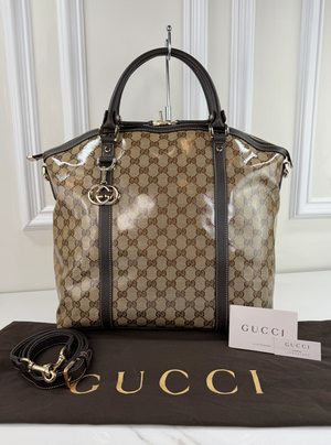 GUCCI CRYSTAL CHARM DOME LARGE CROSSBODY