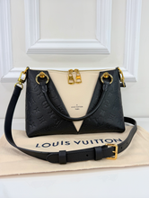 LOUIS VUITTON V TOTE BB EMPREINTE BLACK CREME