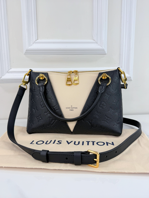 LOUIS VUITTON V TOTE BB EMPREINTE BLACK CREME