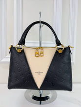 LOUIS VUITTON V TOTE BB EMPREINTE BLACK CREME