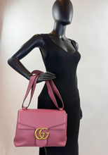 GUCCI MARMONT CALFSKIN LARGE GG MAUVE PINK