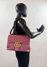 GUCCI MARMONT CALFSKIN LARGE GG MAUVE PINK