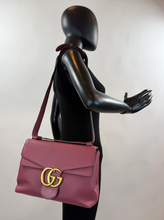 GUCCI MARMONT CALFSKIN LARGE GG MAUVE PINK