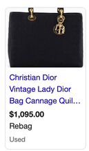 DIOR VINTAGE NYLON LADY BAG IN BLACK AND GOLD