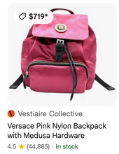 VERSACE NYLON MEDUSA BACKPACK HOT PINK