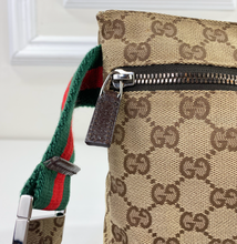 GUCCI BELT BAG GG WEB DOUBLE POCKET IN MONOGRAM