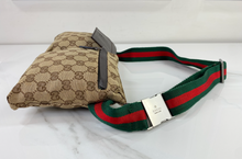 GUCCI BELT BAG GG WEB DOUBLE POCKET IN MONOGRAM